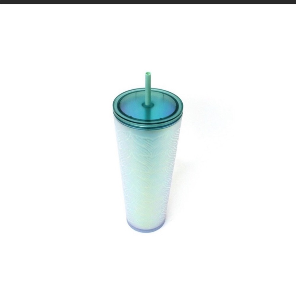 Starbucks Anniversary Tumbler Mermaid Fin 24 Oz NEW iridescent